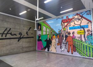 Tintin in Brussel-Zuid stasie